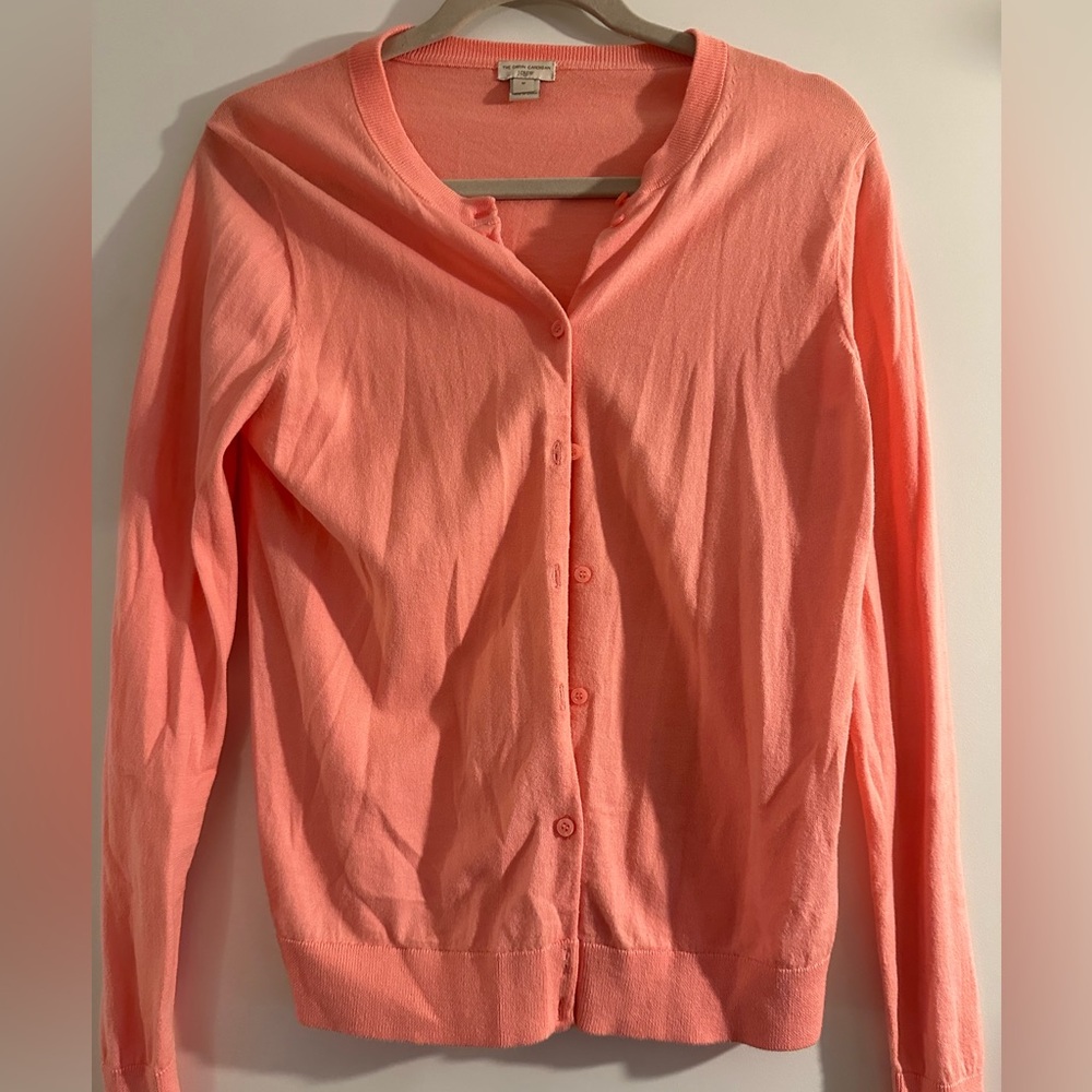 Peach j crew cardigan; barely worn